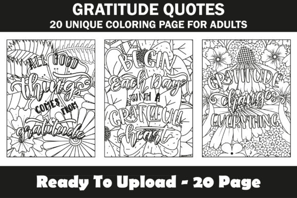 Download Gratitude Quotes Coloring Book Interior - Quotes Collection