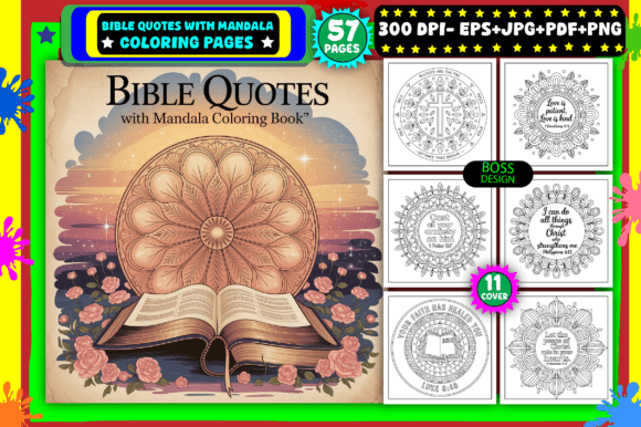 Download Bible Quotes with Mandala Coloring Pages - Quotes Collection