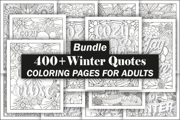 Download Winter Quotes Coloring Book Bundle - Quotes Collection