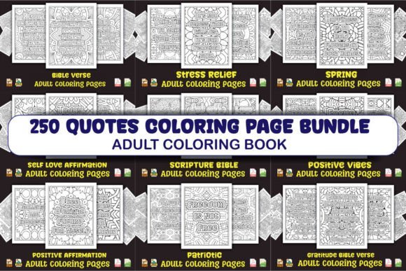 Download 250 Quotes Coloring Page Bundle - Quotes Collection