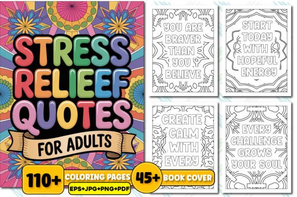 Download Stress Relief Quotes Coloring Book - Quotes Collection