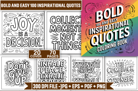 Download 100 Inspirational Quotes Coloring Pages - Premium Resources