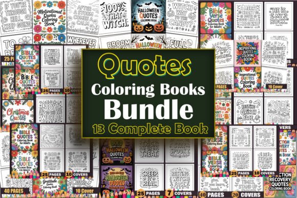 Download Quotes Coloring Books Bundle - Quotes Collection