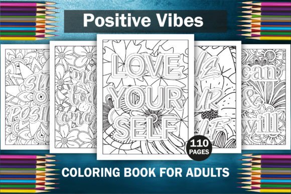Download Positive Vibes Quotes Coloring Book -KDP - Quotes Collection