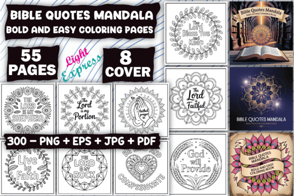 Download Bible Quotes Mandala Coloring Pages KDP - Quotes Collection