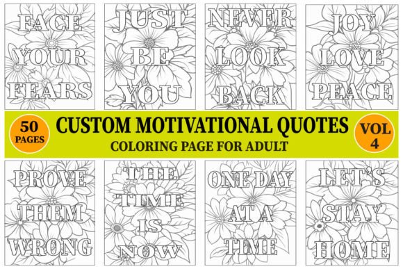 Download MOTIVATIONAL QUOTES COLORING PAGE VOL.4 - Quotes Collection