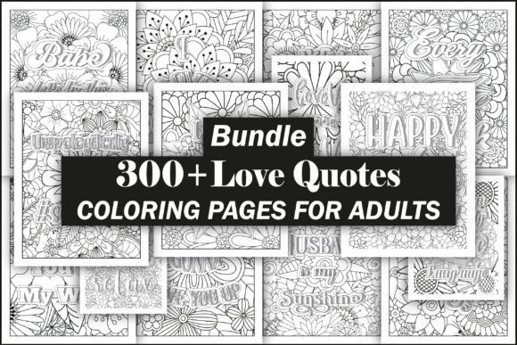 Download Love Quotes Coloring Book Bundle - Quotes Collection